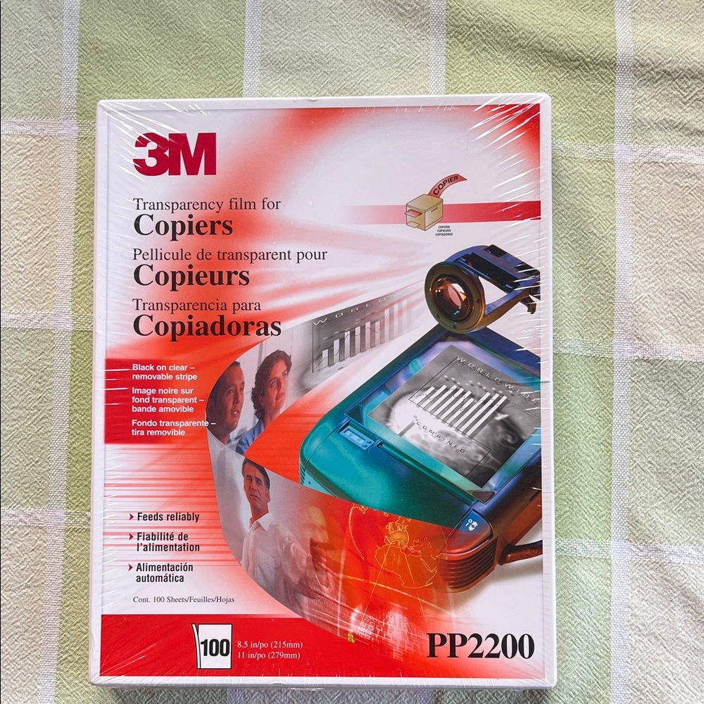 3M PP2200 Copier Transparency Film – Clear (100 Sheets)
